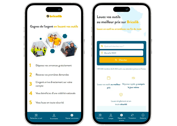 L'application Bricolib
