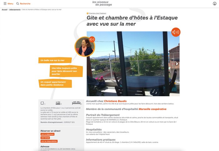 La plateforme Les Oiseaux de Passage