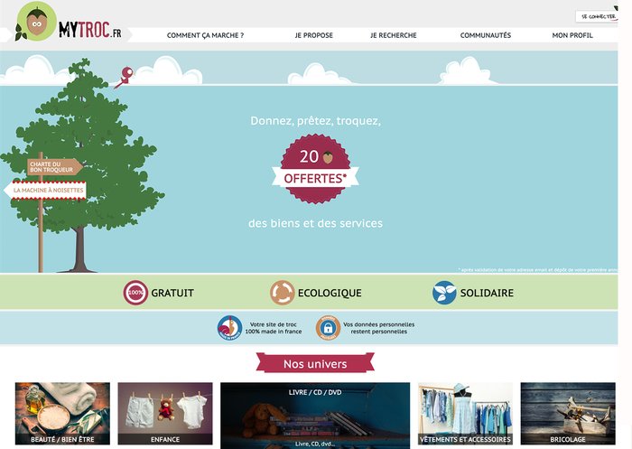 La plateforme MyTroc