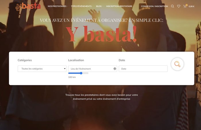L'accueil de la plateforme Ybasta